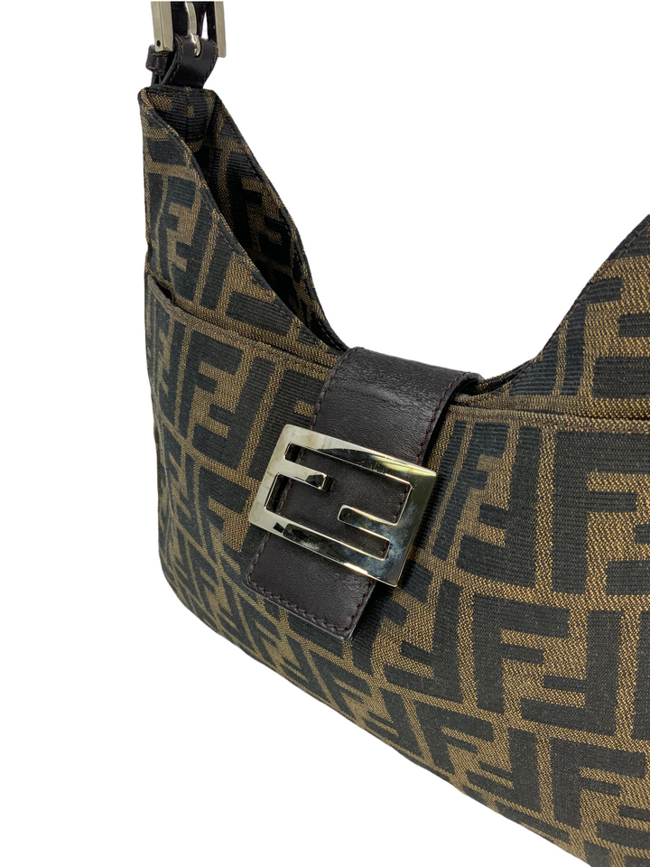 Fendi Vintage Zucca Canvas Shoulder Bag Consigned Designs