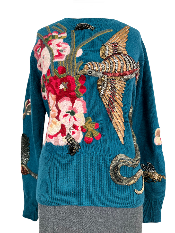 Gucci sweater flowers best sale