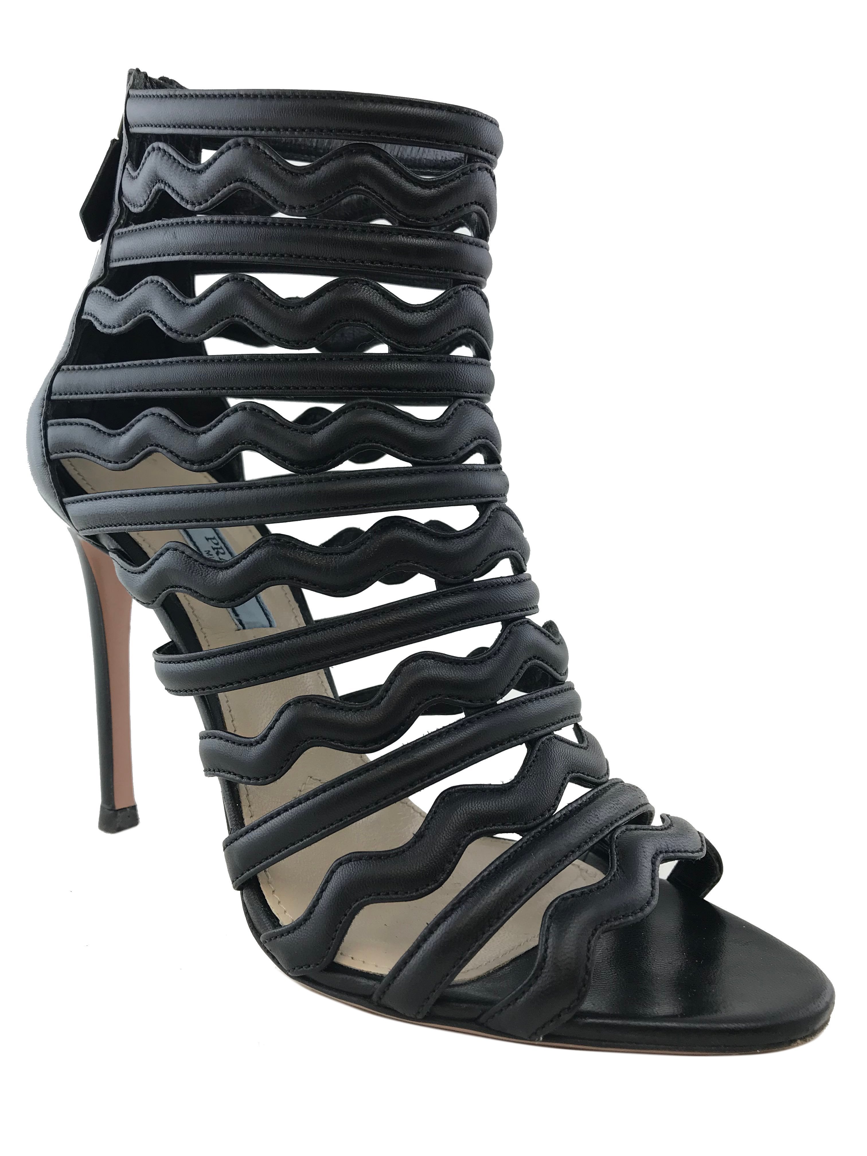 Black Cage Buckle Strap High Heel | Heels, Perfect heels, Everyday heels