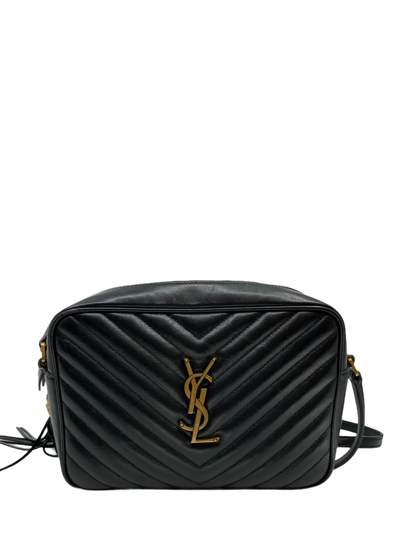 Lou Quilted Leather Camera Bag in Black - Saint Laurent